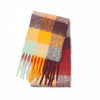 Luxury Cashmere-Blend Winter Scarf for Women – Thick Warm Shawl with Tassels, Soft Fluffy Solid & Plaid