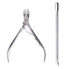 4-Piece Professional Stainless Steel Manicure Kit - Nail Clippers, Scissors, Nippers & Cuticle Pusher