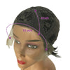 Straight Pixie Cut Human Hair Wig 13x4 Lace Front Pre-Plucked Short Pixie Natural Black