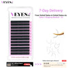 Faux Mink Individual Eyelash Extensions 8-20mm Matte Black — 12-Row Tray, C/CC/D/DD Curls, Thickness 0.03–0.20mm