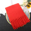 Luxury Cashmere-Blend Winter Scarf for Women – Thick Warm Shawl with Tassels, Soft Fluffy Solid & Plaid