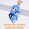 Custom Anime Acrylic Keychain Personalized Photo Cartoon Pendant Hologram Charm