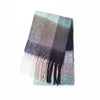 Luxury Cashmere-Blend Winter Scarf for Women – Thick Warm Shawl with Tassels, Soft Fluffy Solid & Plaid