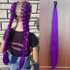 28-Inch (71 cm) Purple Synthetic Straight Braided Ponytail Extension with Elastic Band for Women – Halloween Cosplay