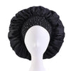 Oversized Satin Sleep Bonnet for Women – Solid Color Night Cap Turban Headwrap