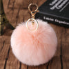 Faux Rabbit Fur Pom Pom Keychain 10 cm (3.9 in) Bag Charm Key Ring - 21 Colors