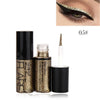 Double-Ended Liquid Eyeliner Pen with Wing Stamp, Waterproof Fast-Dry Black Eyeliner
