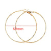 Large Smooth Round Hoop Earrings 60mm (2.36 in) - Gold/Silver Statement Wedding Hoops for Women