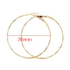 Large Smooth Round Hoop Earrings 60mm (2.36 in) - Gold/Silver Statement Wedding Hoops for Women