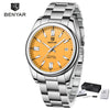 BENYAR Men’s Luxury Stainless Steel Mechanical Automatic Watch – 10 Bar Waterproof Luminous Sports Timepiece