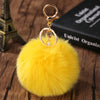 Faux Rabbit Fur Pom Pom Keychain 10 cm (3.9 in) Bag Charm Key Ring - 21 Colors