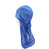 Silky Satin Durag Bandana Turban Headwrap - Long Tail Biker Headwear, One Size Fits Most