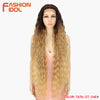 Synthetic Lace Front Wig 42-Inch (105 cm) Ombre Brown Loose Water Wave Curly Heat-Resistant Cosplay Wig