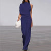 Women's Elegant One-Shoulder Long-Sleeve Wide-Leg Jumpsuit for Office and Party