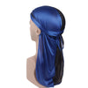 Silky Satin Durag Bandana Turban Headwrap - Long Tail Biker Headwear, One Size Fits Most