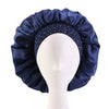 Oversized Satin Sleep Bonnet for Women – Solid Color Night Cap Turban Headwrap