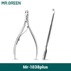 MR.GREEN Professional Stainless Steel Cuticle Nipper & Manicure Scissors — Precision Cuticle Trimmer and Pusher Tool