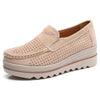 Women's Suede Tassel Loafers - Slip-On Platform Moccasins for Spring & Autumn