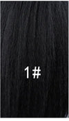 Lydia 16-Inch (40 cm) Kinky Straight Drawstring Ponytail Hairpiece – High-Volume Clip-In Kanekalon Synthetic with Curly Tail