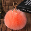 Faux Rabbit Fur Pom Pom Keychain 10 cm (3.9 in) Bag Charm Key Ring - 21 Colors