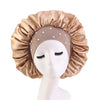 African Style Satin Bonnet Sleep Cap with Wide Elastic Band Women's Turban Headwrap Scarf