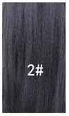 Lydia 16-Inch (40 cm) Kinky Straight Drawstring Ponytail Hairpiece – High-Volume Clip-In Kanekalon Synthetic with Curly Tail