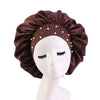 African Style Satin Bonnet Sleep Cap with Wide Elastic Band Women's Turban Headwrap Scarf