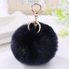 Faux Rabbit Fur Pom Pom Keychain 10 cm (3.9 in) Bag Charm Key Ring - 21 Colors