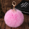 Faux Rabbit Fur Pom Pom Keychain 10 cm (3.9 in) Bag Charm Key Ring - 21 Colors