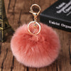 Faux Rabbit Fur Pom Pom Keychain 10 cm (3.9 in) Bag Charm Key Ring - 21 Colors