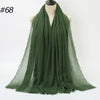 Crinkle Cotton Hijab Scarf Lightweight Muslim Shawl Turban Headscarf Headband Wrap