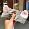 Coral Fleece Bow Headband with Animal Ears – Soft Warm Turban Hairband for Women & Girls | Makeup & Face Wash