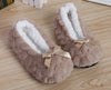 Plush Faux Fur Indoor Slippers for Women — Warm Non-Slip EVA Sole Pull-On House Shoes