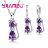 YAAMELI 925 Sterling Silver Cat Pendant Necklace & Huggie Earring Jewelry Set with Cubic Zirconia – Cute Gift for Women & Girls