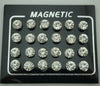 12-Pair Magnetic Rhinestone Stud Earrings, 3/4/5/6/7mm Stainless Steel Crystal Fake Ear Plugs, Unisex