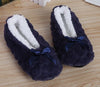 Plush Faux Fur Indoor Slippers for Women — Warm Non-Slip EVA Sole Pull-On House Shoes
