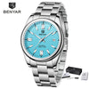 BENYAR Men’s Luxury Stainless Steel Mechanical Automatic Watch – 10 Bar Waterproof Luminous Sports Timepiece