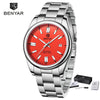 BENYAR Men’s Luxury Stainless Steel Mechanical Automatic Watch – 10 Bar Waterproof Luminous Sports Timepiece