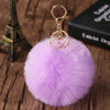 Faux Rabbit Fur Pom Pom Keychain 10 cm (3.9 in) Bag Charm Key Ring - 21 Colors