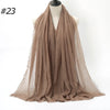 Crinkle Cotton Hijab Scarf Lightweight Muslim Shawl Turban Headscarf Headband Wrap