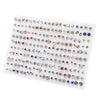 100-Pair Acrylic Crystal Stud Earrings Set – Hearts, Stars, Moons, Flowers & Animal Designs for Women & Girls