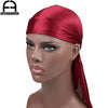 Unisex Silk Durag Long Tail Headwrap Bandana 100+ cm (39+ in) Biker Turban Headwear