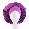 Oversized Satin Sleep Bonnet for Women – Solid Color Night Cap Turban Headwrap