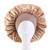 Oversized Satin Sleep Bonnet for Women – Solid Color Night Cap Turban Headwrap