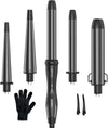 5-in-1 Multifunctional Hair Styler – Curling Wand & Hot Air Brush with Titanium Heating Barrels, Dual Voltage