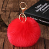 Faux Rabbit Fur Pom Pom Keychain 10 cm (3.9 in) Bag Charm Key Ring - 21 Colors