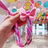 Girls Cute Cartoon Bow and Butterfly Braided Headband Hair Ties Colorful 45 cm (17.7 in) Ponytail Holders