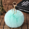 Faux Rabbit Fur Pom Pom Keychain 10 cm (3.9 in) Bag Charm Key Ring - 21 Colors