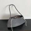 PU Hand-Woven Women's Bucket Shoulder Bag Vegetable Basket Sailboat Style Casual Vacation Handbag