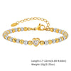 Two-Tone Chunky Chain Bracelet for Women - Mixed Metal Stainless Steel Adjustable Waterproof Link Bracelet